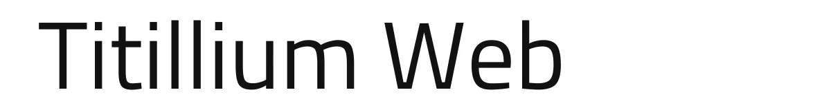 Titillium Web original font preview