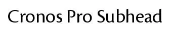 Cronos Pro Subhead