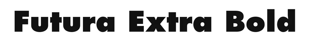 Futura Extra Bold font preview