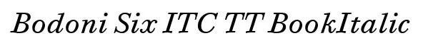 Bodoni Six ITC TT BookItalic