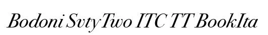 Bodoni SvtyTwo ITC TT BookIta font preview