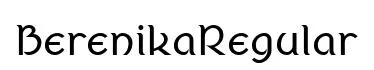 BerenikaRegular original font preview