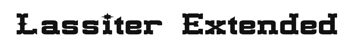 Lassiter Extended original font preview