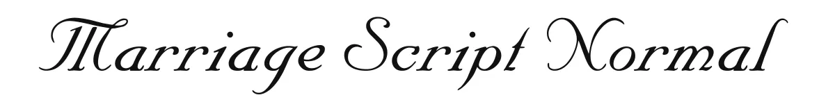 Marriage Script Normal font preview