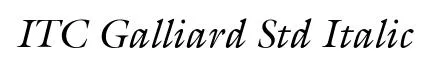 ITC Galliard Std Italic