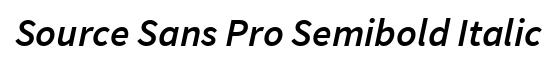 Source Sans Pro Semibold Italic