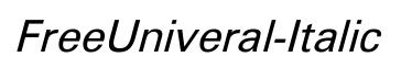 FreeUniveral-Italic