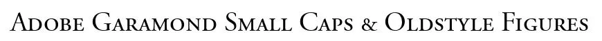 Adobe Garamond Small Caps & Oldstyle Figures font preview