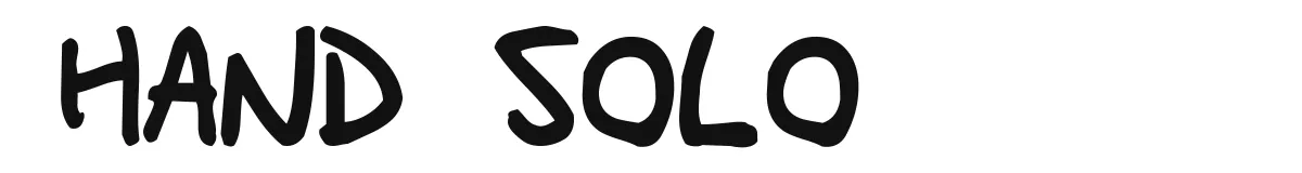 Hand Solo original font preview
