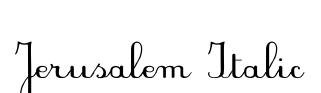 Jerusalem Italic
