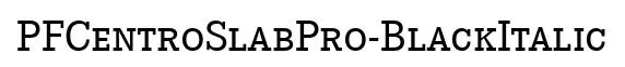 PFCentroSlabPro-BlackItalic