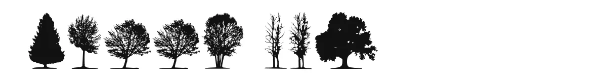 trees TFB font preview