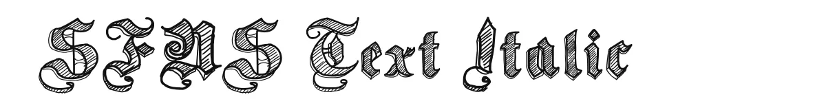 SFNS Text Italic original font preview