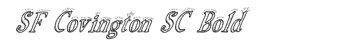 SF Covington SC Bold font preview