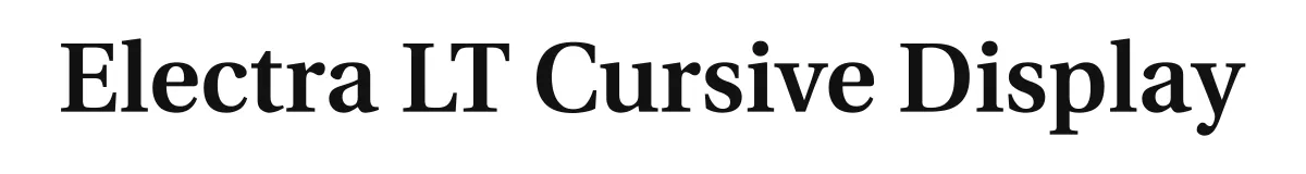 Electra LT Cursive Display font preview