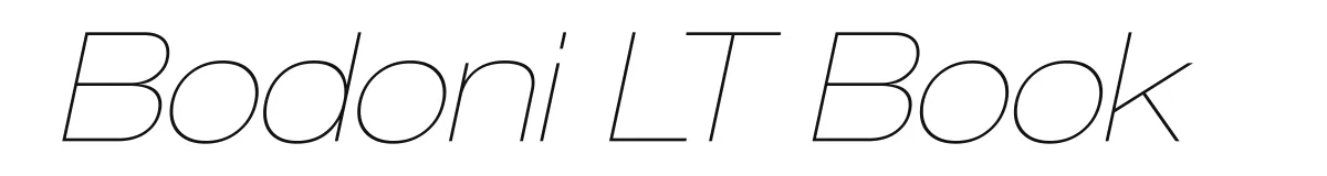 Bodoni LT Book original font preview