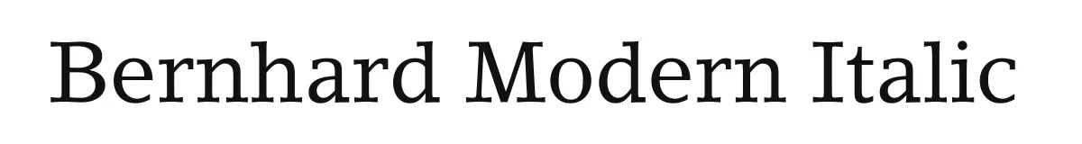 Bernhard Modern Italic font preview
