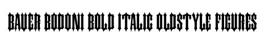 Bauer Bodoni Bold Italic Oldstyle Figures