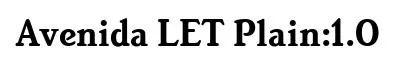 Avenida LET Plain:1.0 original font preview