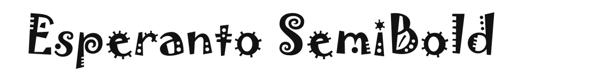 Esperanto SemiBold original font preview