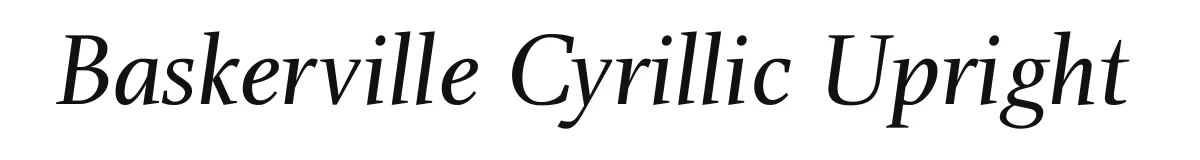 Baskerville Cyrillic Upright font preview