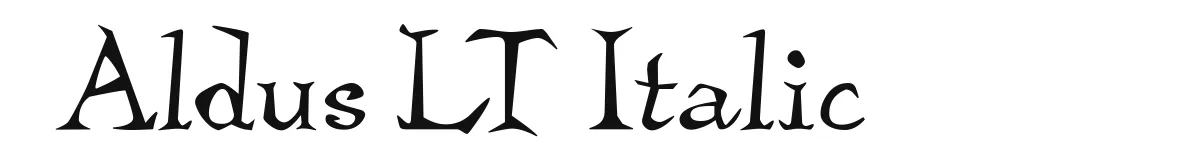Aldus LT Italic font preview