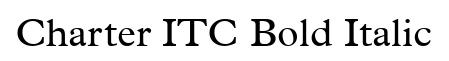 Charter ITC Bold Italic