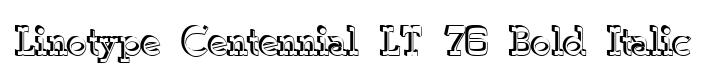 Linotype Centennial LT 76 Bold Italic