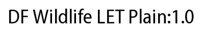 DF Wildlife LET Plain:1.0 original font preview