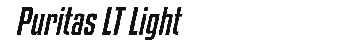 Puritas LT Light font preview