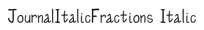 JournalItalicFractions Italic