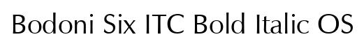 Bodoni Six ITC Bold Italic OS