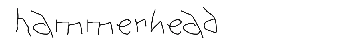 Hammerhead original font preview