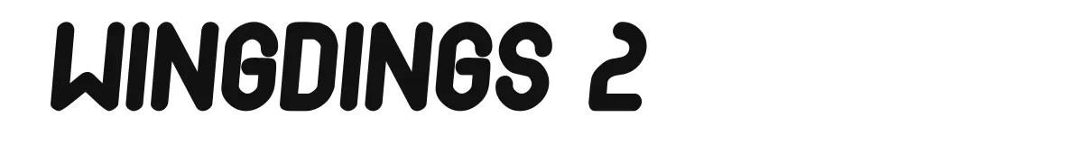 Wingdings 2 original font preview