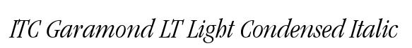 ITC Garamond LT Light Condensed Italic