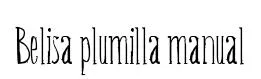 Belisa plumilla manual original font preview