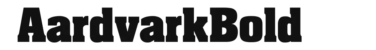 AardvarkBold font preview
