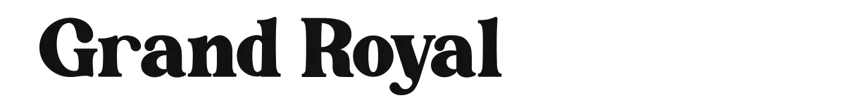 Grand Royal font preview
