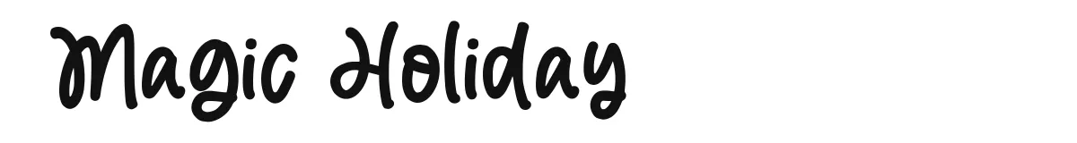 Magic Holiday font preview
