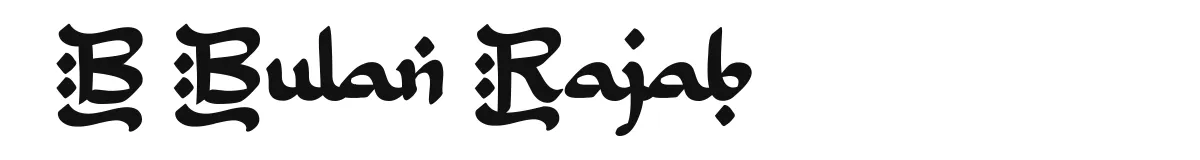 B Bulan Rajab font preview