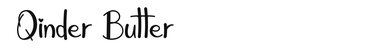 Qinder Butter font preview