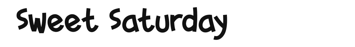 Sweet Saturday font preview