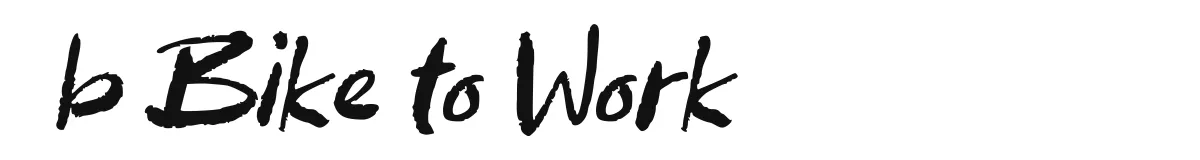 b Bike to Work font preview