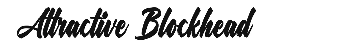 Attractive Blockhead original font preview
