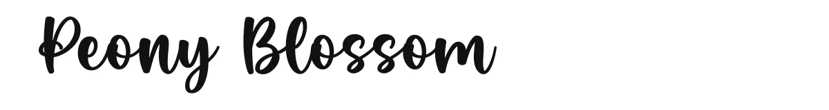 Peony Blossom font preview