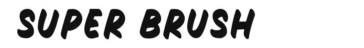 Super Brush font preview