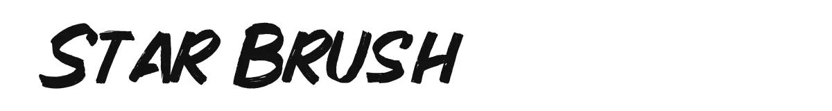 Star Brush font preview