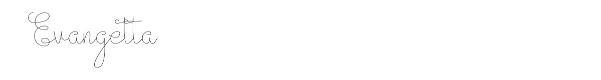 Evangetta original font preview