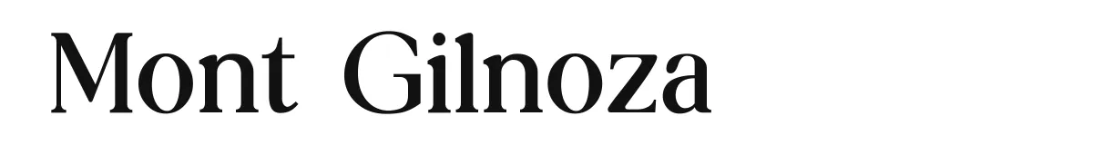 Mont Gilnoza font preview