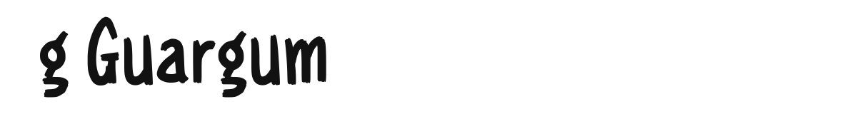 g Guargum original font preview